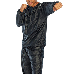 Traje de sauna para fitness, chaleco de sudoración para pérdida de peso, traje de sauna para gimnasio, traje de sauna para mujer, chaqueta de sauna para hombre, traje personalizado en color negro - Product Image 5