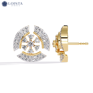 Pendientes de Aro con Diamantes Cultivados en Laboratorio, Joyería Fina Clásica de Lujo Loista Jewels, Diamantes CVD - Product Image 1
