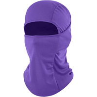 Cagoule unisexe blanche respirante légère 100 % polyester de haute qualité personnalisable, masque facial à capuche couleur unie décontracté quatre saisons