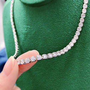 Collier chaîne tennis en diamant de laboratoire de qualité supérieure, or jaune massif, bijoux fins sur mesure pour femmes - Product Image 4