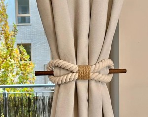 Cotton Rope Curtain <b>Tieback</b>: Nautical Rustic Home Decor - Product Image 2