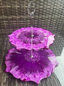 ขาตั้งเค้กเรซิ่นทันสมัยพร้อมขอบโลหะ จานเสิร์ฟขนมหวานดีไซน์สวย - Product Image 5