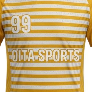 เสื้อแฮนด์บอลชาย สีเหลืองขาว ลายทาง ซับลิเมชั่น แขนสั้น โพลีเอสเตอร์ เสื้อทีมกีฬา ชุดแข่งขัน ชุดยูนิฟอร์มกีฬา - Product Image 4