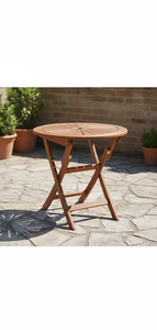 <b>Foldable</b> Lightweight Modern Solid Acacia Wood Side <b>Table</b> for Hotel Garden Coffee Balcony Outdoor Furniture-Factory Wholesale - Product Image 2