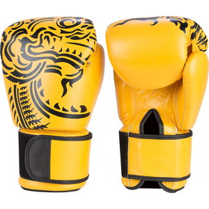Guantes de boxeo profesionales hechos a medida para entrenamiento y sparring, con cordones, de cuero, para gimnasio y equipo de boxeo. - Product Image 1