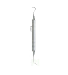 Sonda exploradora dental profesional de acero inoxidable, instrumento de diagnóstico, herramienta de examen clínico metálica - Product Image 4