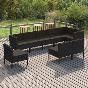Set Lounge da Giardino Nero - Product Image 1
