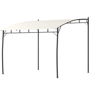 Pergola Gazebo da Esterno 3x3m Color Crema con Telaio in Metallo per Villa, Parco, Portico, Patio, Terrazza, Giardino - Product Image 1