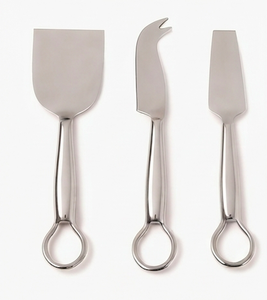 Stainless Steel <b>Cheese</b> <b>Knife</b> <b>Set</b> With Three Pieces Mirror Polish Dishwasher Safe Ideal For Serving And Cutting <b>Cheese</b> - Product Image 1