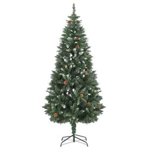 Sapin de Noël artificiel pré-éclairé avec ensemble de boules et cônes de pin, 70,9 pouces - Product Image 3