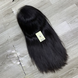 Pelucas de Cabello Humano Vietnamita Negro Liso Natural de Alta Calidad, Nudos Pequeños, Pelucas con Frente de Encaje Suizo 5x5 HD - Product Image 5
