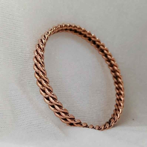 Handmade Trendy Elegant Copper <b>Bangle</b> <b>Bracelet</b> <b>Diamond</b> Adjustable 6-9 Inches Men Women's Party Wedding Accessory Lovers Inspired - Product Image 2