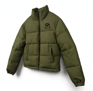 Veste matelassée respirante, coupe-vent et imperméable pour homme GYM Active, de haute qualité, à séchage rapide, doublée de laine, avec fermeture éclair et col montant, aspect uni. - Product Image 2