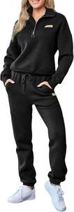 Women's Two-Piece Reversible Athletic Tracksuit Set High-Stretch 100% Cotton <b>Hip</b>-Hop Activewear Eco-Friendly Fleece Lining <b>for</b> - Product Image 5
