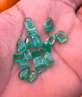 Forme ovale et octogonale, émeraude Sakota verte 100% naturelle, forme carrée, pierre semi-précieuse cabochon pour la fabrication de bijoux, utilisation OEM