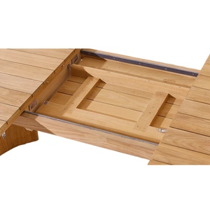 Modern Luxury Outdoor Dining <b>Table</b> Durable <b>Solid</b> Teak <b>Wood</b> Extendable Slatted <b>Table</b> <b>Top</b> Patio Garden Villa Resort Furniture - Product Image 4