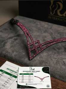 Cinturón de frente para caballo de cristal con diamantes de imitación, accesorios personalizados con logo, aparejos cómodos de cuero, modelo internacional 7860B - Product Image 4