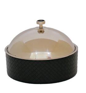 Cazuela de acero inoxidable de alta calidad con acabado de plata negra Estuche caliente de hierro personalizado para servir platos Alimentos seguros para uso doméstico - Product Image 1