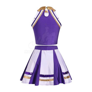 Ensemble de tenues de performance de danse de salon personnalisables de haute qualité pour femmes, idéal pour les équipes sportives, les écoles et la danse, en Spandex/Polyester - Product Image 3