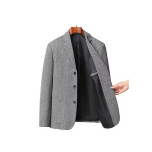 Veste de costume pour homme de haute qualité respirante de style italien à simple boutonnage en polyester et coton Blazer pour homme - Product Image 6