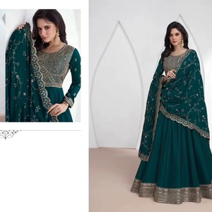 2025 HENIXA CREATION Indian Exporter's Heavy Faux Georgette Anarkali Suit Set Dupatta Slim Fit Floor-Length Party Occasions - Product Image 2