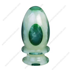 Patchwork Green Color <b>Egg</b> Shape Onyx Lamp For Sale Luxury Onyx Marble Table Lamp For Premium Home And Hotel <b>Decoration</b> - Product Image 4