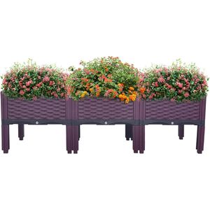 Jardinera Elevada de Plástico, Kit de Cultivo Interior y Exterior para el Cuidado de Verduras, Frutas, Flores y Hierbas - Product Image 1