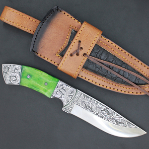 High Quality Custom Handmade Damascus Steel Pocket Knife with Engraved Brass Handle Best Birthday & Anniversary Gift - Product Image 2