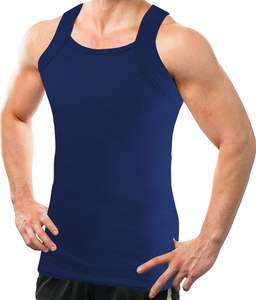 Custom <b>Men's</b> <b>Vest</b> Summer Gym Threaded Sporty Stretch Slim Fit Sleeveless Crew Neck Knitted Cotton Polyester Dry-fit Tank Top - Product Image 5