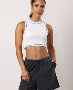 Conjunto Deportivo de Dos Piezas para Mujer, Estilo Urbano, Tejido de Algodón, Manga Corta, Capucha, Color Sólido, Corte Regular, Primavera-Verano, Casual - Product Image 1