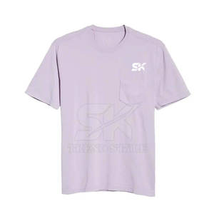 T-shirts unis à poche légers, faible MOQ, couleur unie, fabriqués au Pakistan - Product Image 5