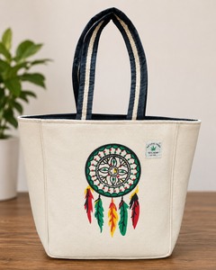 Eco-Friendly Lightweight <b>Canvas</b> Tote <b>Bag</b> with <b>Large</b> Capacity Open Closure Shoulder Handle for Casual Beach Shopping (Women) - Product Image 2