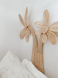 Décoration murale artisanale en rotin tressé en forme de palmier pour chambre d'enfant, décoration naturelle faite à la main - Product Image 5