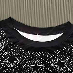 Camiseta Personalizada OEM para Hombre con Pedrería, Algodón Premium, Diseño Gráfico Brillante, Ropa de Moda Urbana de Lujo - Product Image 4
