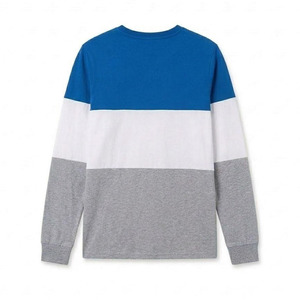 Sudaderas de Hombre de Alta Calidad con Rayas Multicolores, de Forro Polar para Otoño, Manga Larga, Transpirables, de Algodón, con Bloques de Color, Cuello Redondo, Casuales - Product Image 3
