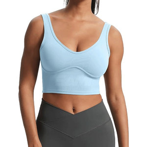 Sujetador Deportivo de Alta Sujeción para Mujer, Transpirable, de Secado Rápido, Ecológico, con Diseño Simple en la Parte Delantera, Venta al Por Mayor - Product Image 1