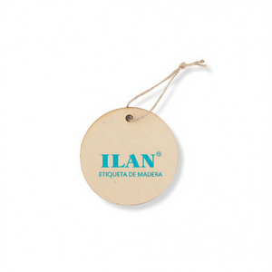 Etichetta in Legno Rotonda da Appendere Ilan 8cm con Cordino per Etichette di Abbigliamento - Product Image 1