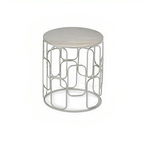 Mesa de Centro de Diseño Premium con Tapa de Mármol y Base de Metal, Base con Patrón Único, Mesa de Centro para el Hogar, Venta a Precio Económico - Product Image 1