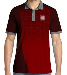 Venta al por mayor de fábrica directamente 100% poliéster logotipo personalizado sublimación impresión Dry Fit transpirable suave polos para hombres - Product Image 4