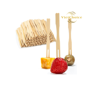 Tenedores de cóctel ecológicos de bambú, palillos de 3.5 pulgadas o tamaño personalizado, para fiestas, catering, postres y frutas VIETCHOICE - Product Image 1
