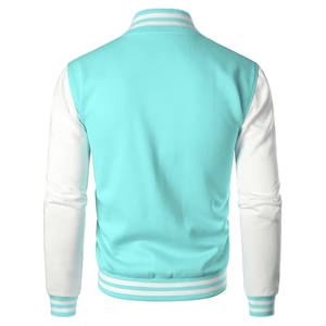 Chaqueta de Trabajo Personalizada de Alta Calidad al por Mayor con Cuello Alto, Chaqueta Varsity de Béisbol de Lona de Manga Larga a la Moda - Product Image 3
