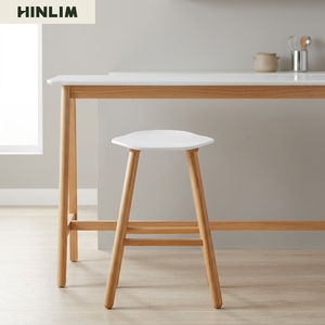 Modern Contemporary Wood Counter Height Chair with Ergonomic Seat Durable Design for Living Room <b>Stool</b> & Ottoman Use in Hotel - Product Image 2