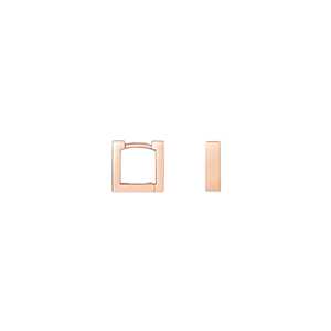 Pendientes de Aro Minimalistas Cuadrados Tipo Huggie al por Mayor, Oro Sólido de 14k y 18k, Modernos, Lisos, Geométricos, Apilables, Pequeños, de 10mm, Fabricación - Product Image 5