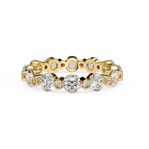 Anillo de Eternidad con Diamantes Cultivados en Laboratorio de la Mejor Calidad, con Engaste de Bisel, Joyería Fina para Mujer, Disponible a un Precio Competitivo para Regalos - Product Image 3