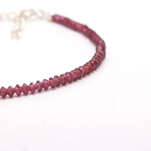 Natural Red <b>Garnet</b> Button Shape Faceted Gemstone <b>Bracelet</b> For Women Men 2MM 2.5MM Handmade Dainty Stone <b>Bracelet</b> Wholesale Bulk - Product Image 6