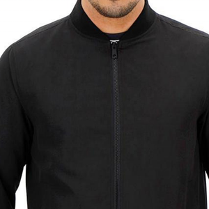 แจ็คเก็ตบอมเบอร์สีดำ แจ็คเก็ตบอมเบอร์ผู้ชาย คุณภาพพรีเมียม กันลม น้ำหนักเบา เสื้อคลุมลำลอง สตรีทแวร์ แฟชั่น - Product Image 5