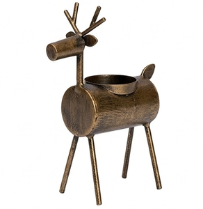 Top Arrival Metal Iron Nordic Gold Reindeer Metal Candle Holder Decorative <b>Tea</b> Light <b>Stand</b> Customized Size Shape - Product Image 4