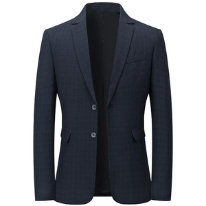Blazer décontracté haut de gamme pour homme, coupe ajustée, veste de costume légère, mode bureau, OEM, marque privée, vente en gros, usine - Product Image 1