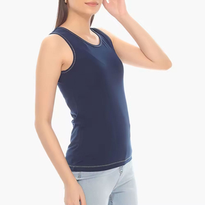 Fully Customized Women tank <b>Top</b> Breathable and Lightweight Women tank <b>Top</b> Solid Color Seamless Sports Polyester Casual Wear - Product Image 3