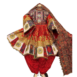 ชุดเดรสอัฟกานิสถานแบบสั่งทำราคาประหยัดสำหรับผู้หญิง งานปักมือคุณภาพสูง 100% ระบายอากาศได้ดี ชุดคูชีอัฟกันสำหรับงานแต่งงาน - Product Image 1